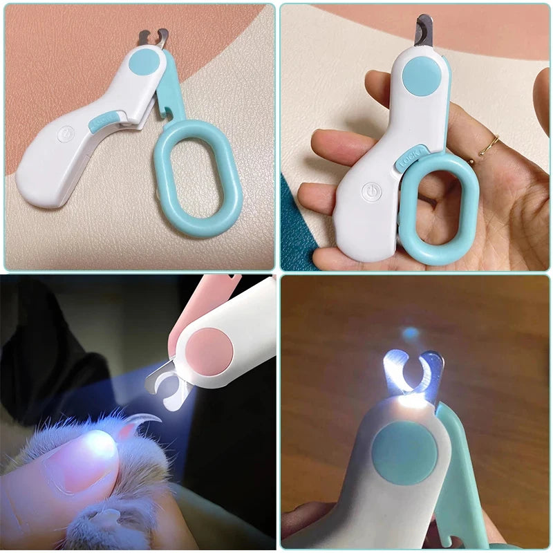 Professional Pet Nail Clipper LED Light Pet Nail Clipper Claw Grooming Scissors for Cats Scissors Cat Accessories