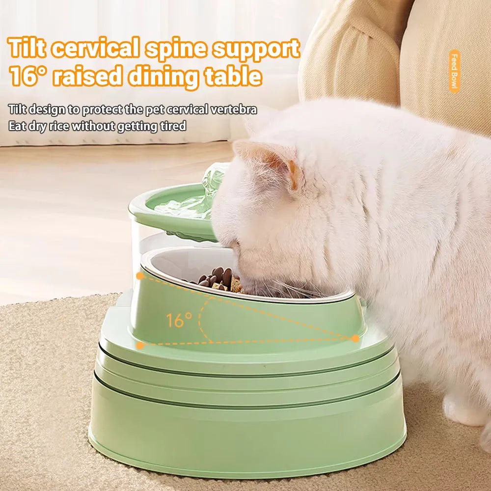 Pets Water Fountain Auto Filter USB Electric Mute Cat Drinker Bowl 2-in-1 Recirculate Filtring Drinker for Cats Water Dispenser