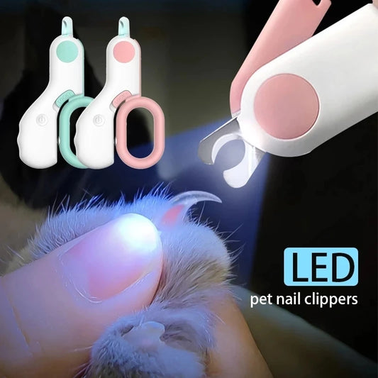 Professional Pet Nail Clipper LED Light Pet Nail Clipper Claw Grooming Scissors for Cats Scissors Cat Accessories